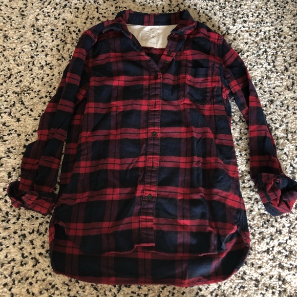Muji Tops - Plaid flannel shirt Muji Tops - Plaid flannel shirt